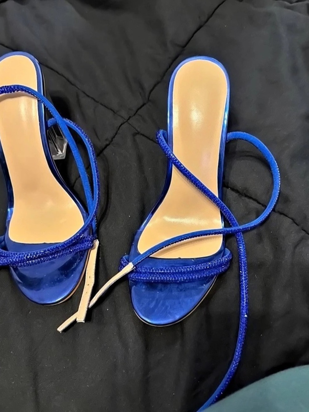 Blue Strappy Heels Like New